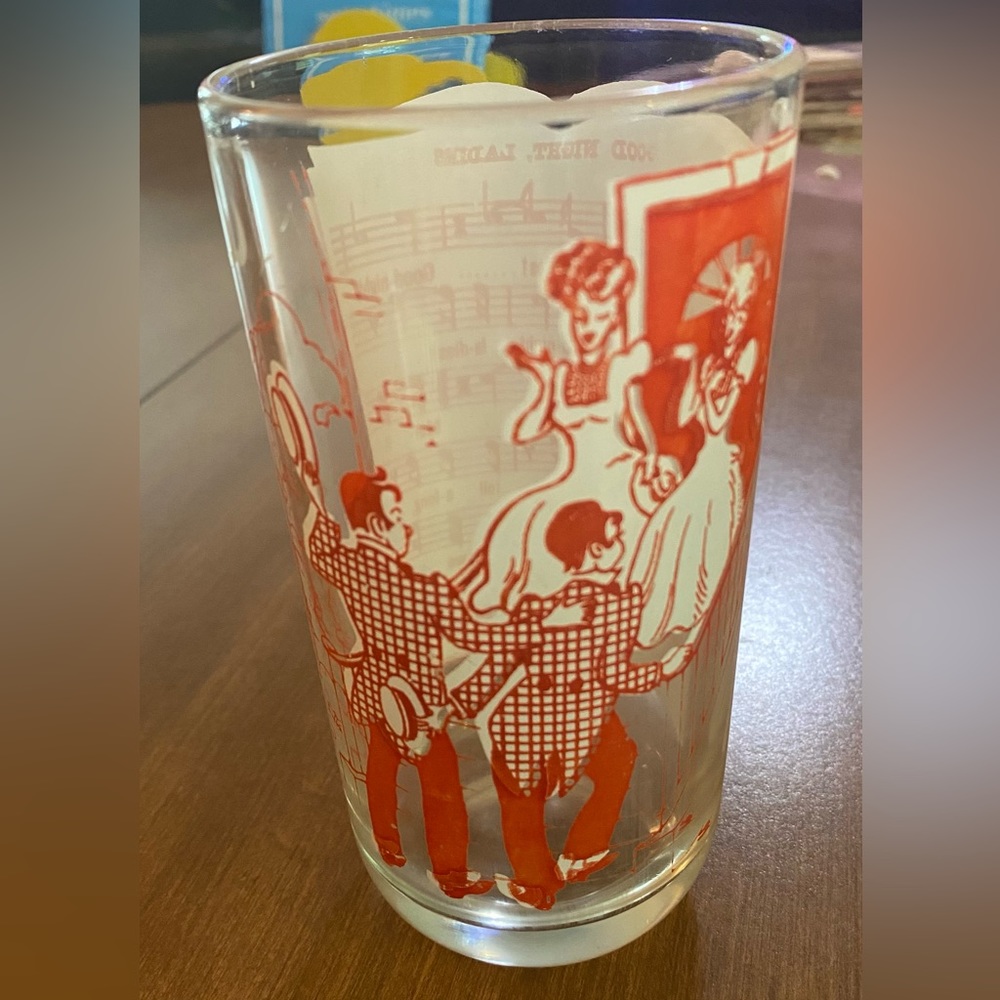 Vintage Hazel Atlas Song Glass “Goodnight, ladies”